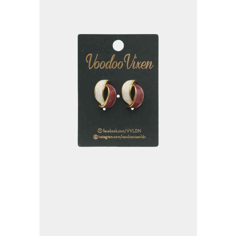 Voodoo Vixen - Enamel Coated Twist Des boucles d'oreilles - Multicolore